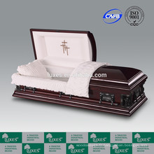 Cercueil fabricants LUXES Style américain MDF placage cercueil Pieta-Cross